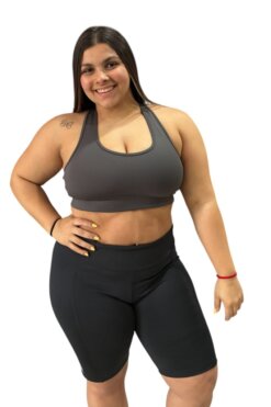 Top en Lycra olímpico gris
