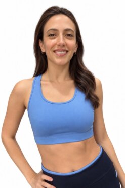 Top en Lycra olímpico celeste