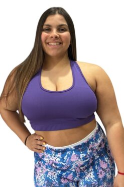 Top en lycra olímpico violeta