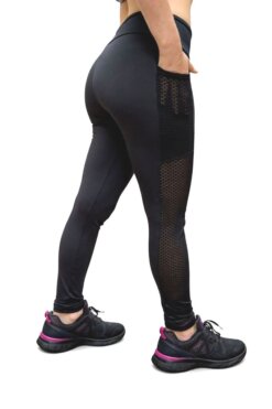 Calza con bolsillos en microfibra panal