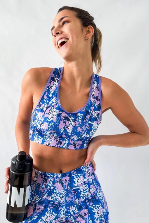 Top estampado Lila/Azul