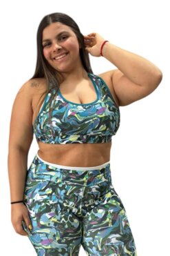Top estampado Verde