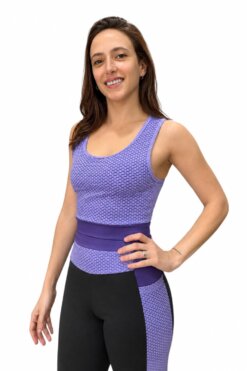 Top en microfibra panal lila