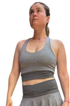 Top largo doble en Vaplex/microfibra panal