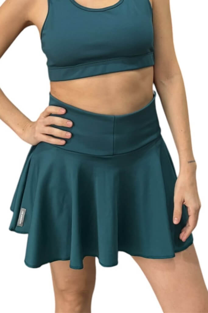 Pollera con ciclista con bolsillos internos petróleo - Imagen 3