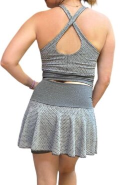 Pollera con bolsillos en Vaplex/microfibra panal