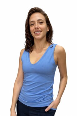 Musculosa larga en Lycra doble color aero