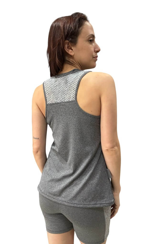 Musculosa en Jersey melange con microfibra panal - Imagen 2