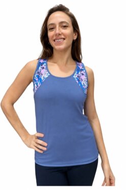 Musculosa olímpica en Lycra liviana combinada