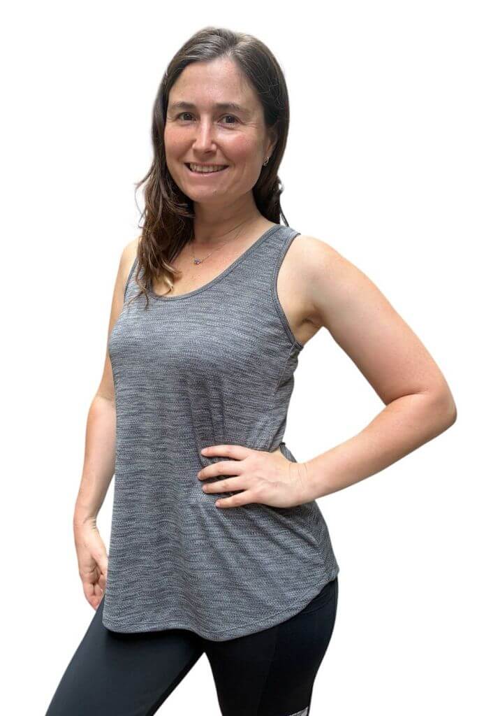 Musculosa en microfibra bifaz