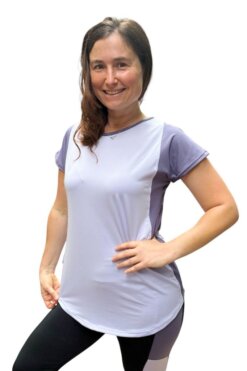 Remera amplia en Dry fit con Lycra aireada