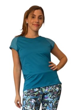 Remera en Lycra liviana verde petróleo