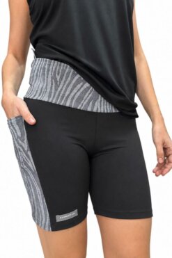 Ciclista con bolsillos y cintura alta en Jacquard