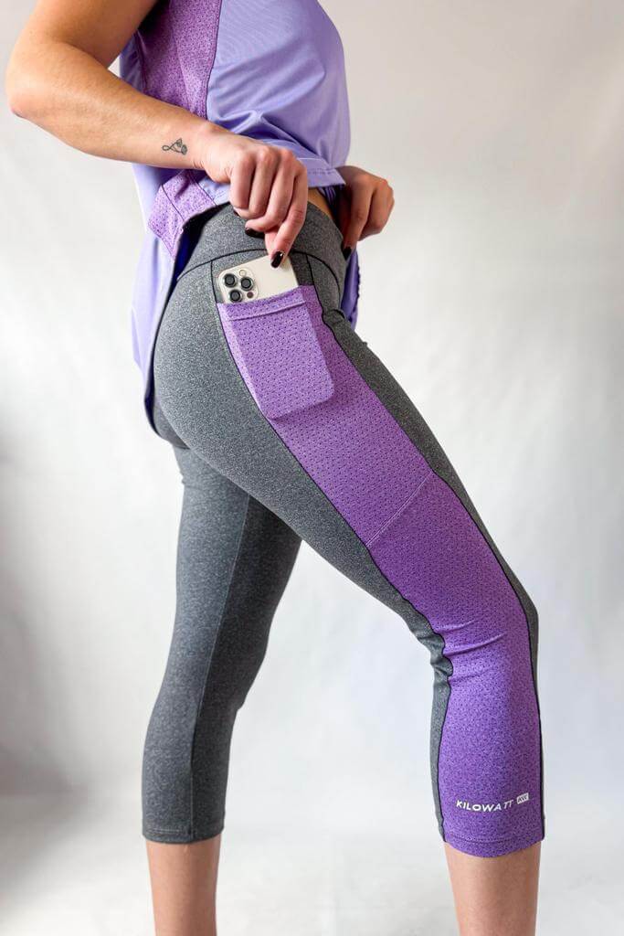 Pescadora en Vaplex con bolsillos en mesh violetas