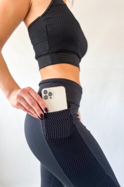 Pescadora en Lycra con bolsillos en textura Río