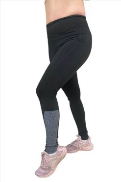 Calza en Lycra con detalle melange abajo
