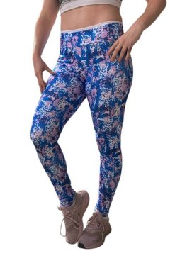 Calza en Lycra estampada Azul/Lila
