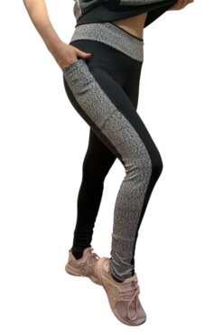 Calza en Lycra con bolsillos jaspeados