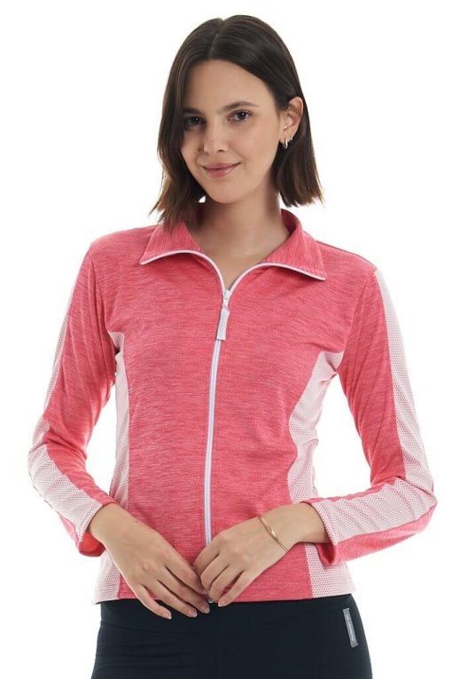 Campera en microfibra bifaz melange/puntitos